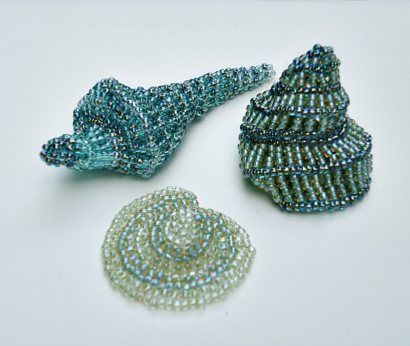 shell-shaped beadwork