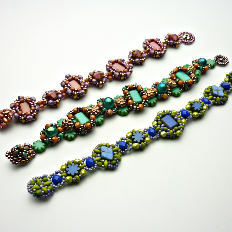 Beadwork Designs Using Two-hole Beads
